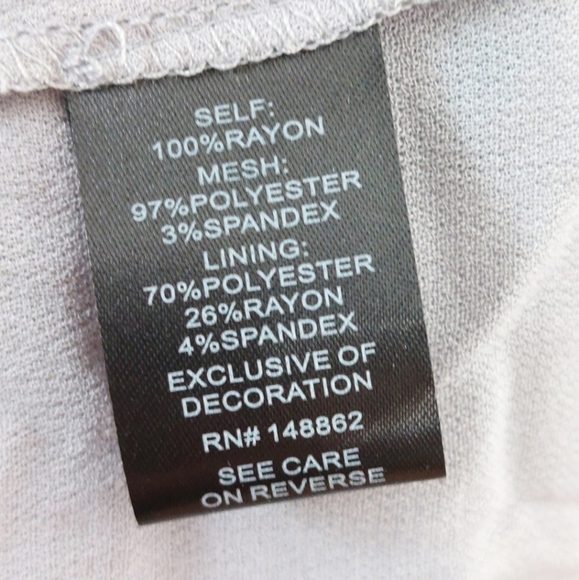 Torrid Light Gray Boho Prairie Crinkle Mini Dress 2 Piece Plus Size 0 - Picture 14 of 15